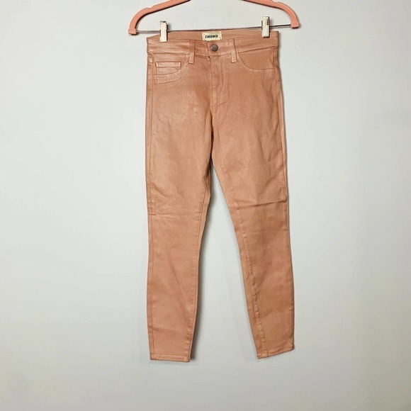 #15 L'Agence NWOT Dusty Coated Pink High Rise Margot Skinny Ankle Jeans Sz 24 - Picture 2 of 7
